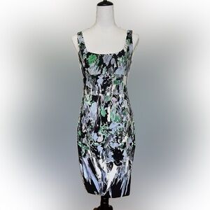 Milly Painted Floral Sheath Dress